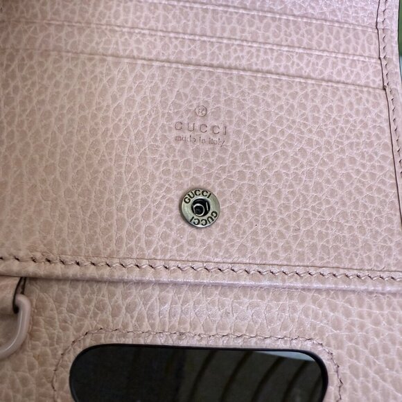 Gucci Double GG 701074 Leather Perfect Pink Shoulder Chain Wallet Bag - Picture 9 of 15